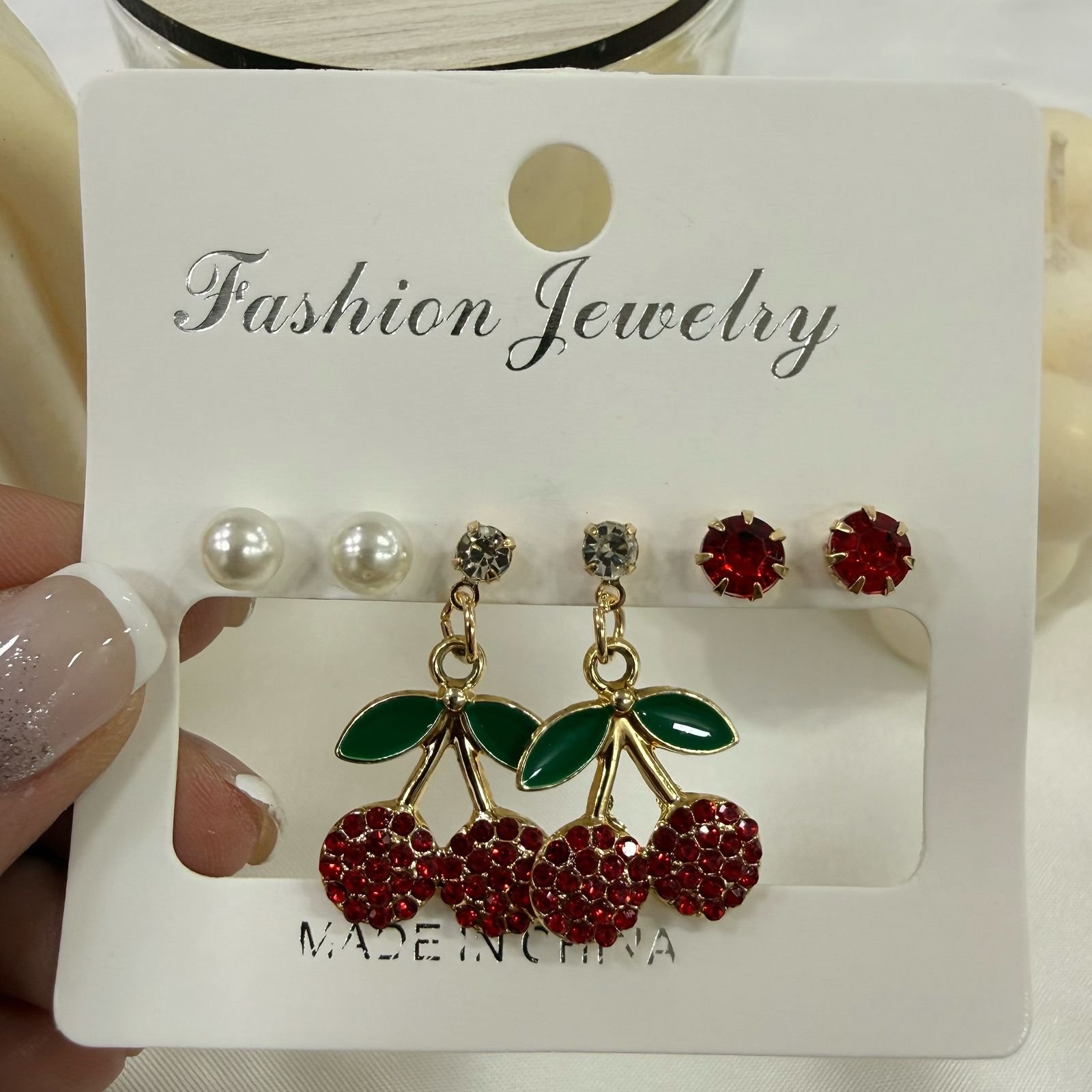 aros dorados pack x 3 pares mod cherry mod 3 (modelos varios) - Image 2