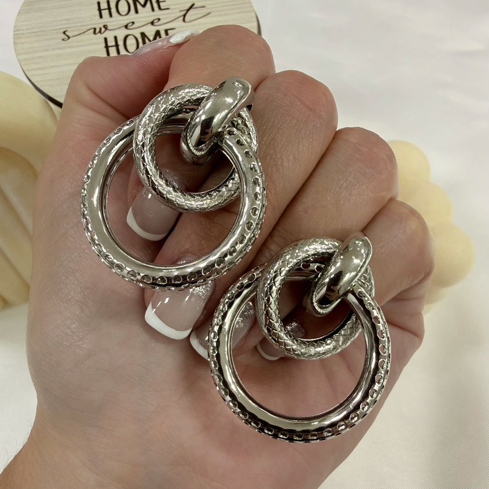 aros plateados mod E