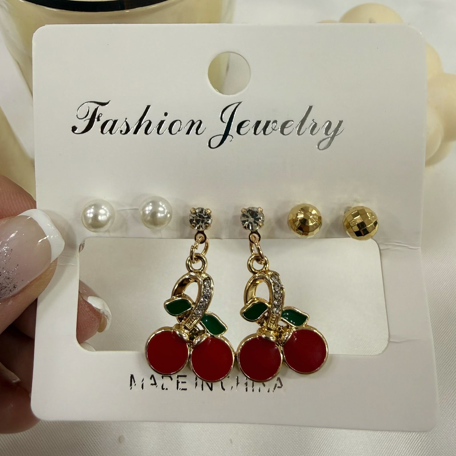 aros dorados pack x 3 pares mod cherry mod 3 (modelos varios) - Image 10