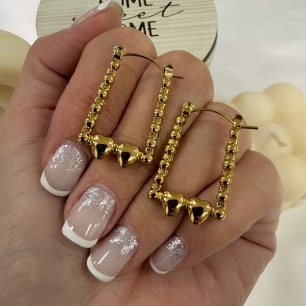 aros a argollas Acero dorado mod 33 E