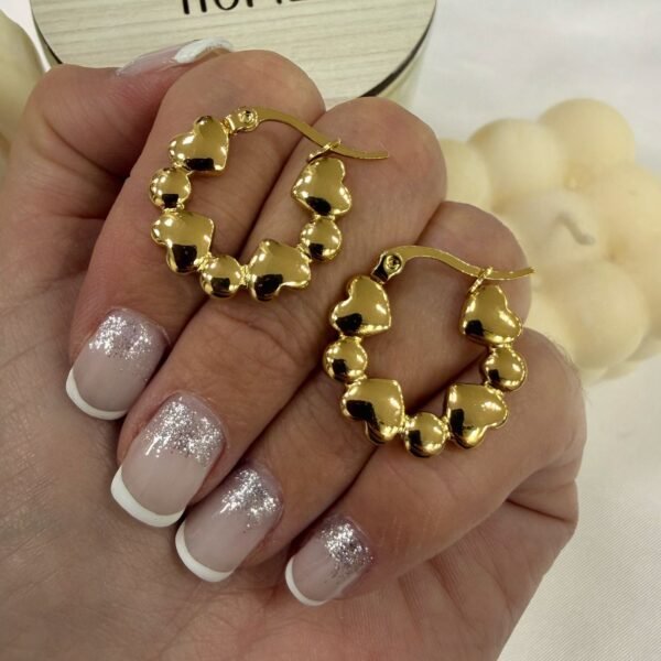 aros a argollas Acero dorado mod 33 D