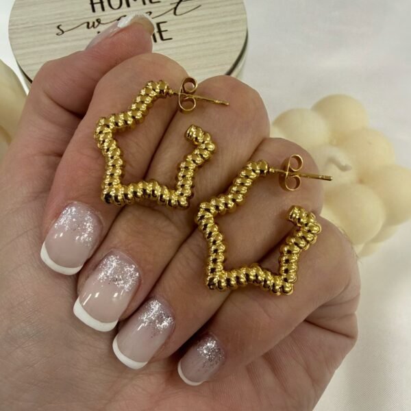 aros a argollas Acero dorado mod 33 A