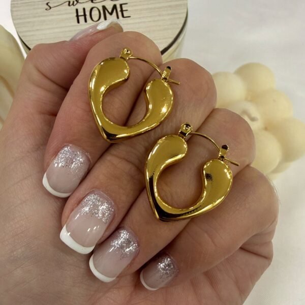 aros a argollas Acero dorado mod 28