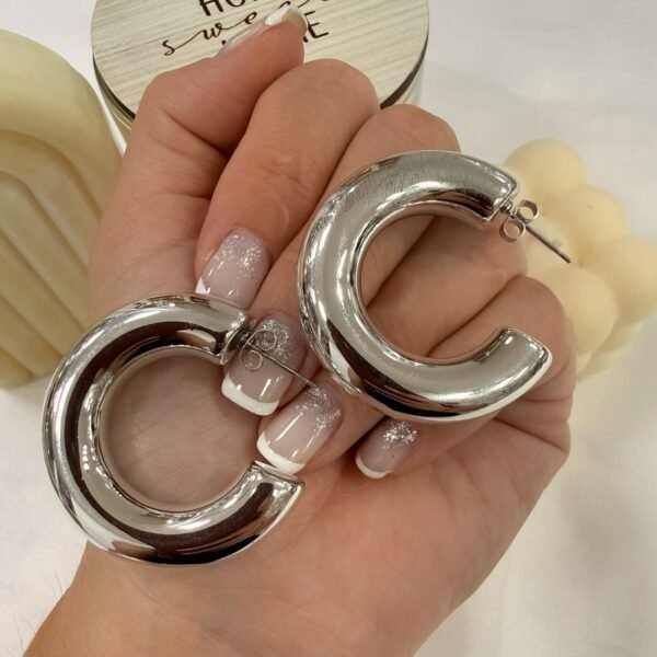 aros plateados inflados mod J