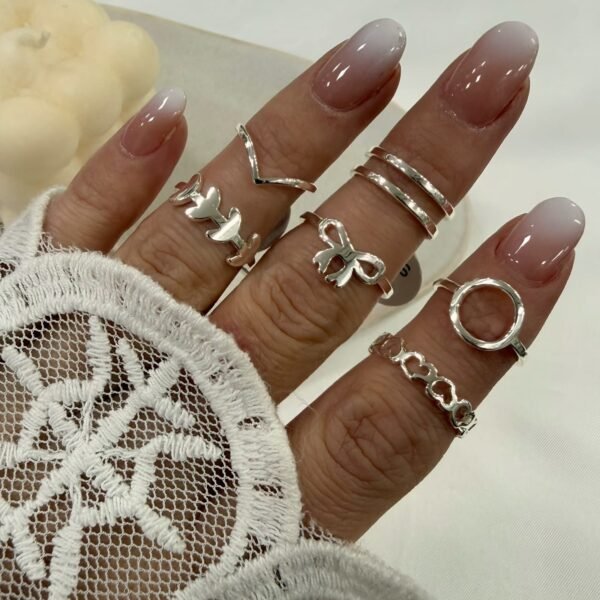 Alternative view of a a kit x 6 anillos falanges modelos variados