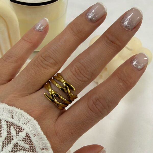 anillo a abud 7 regulable dorado