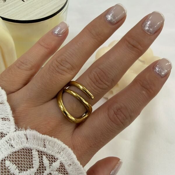 anillo a abud 4 regulable dorado