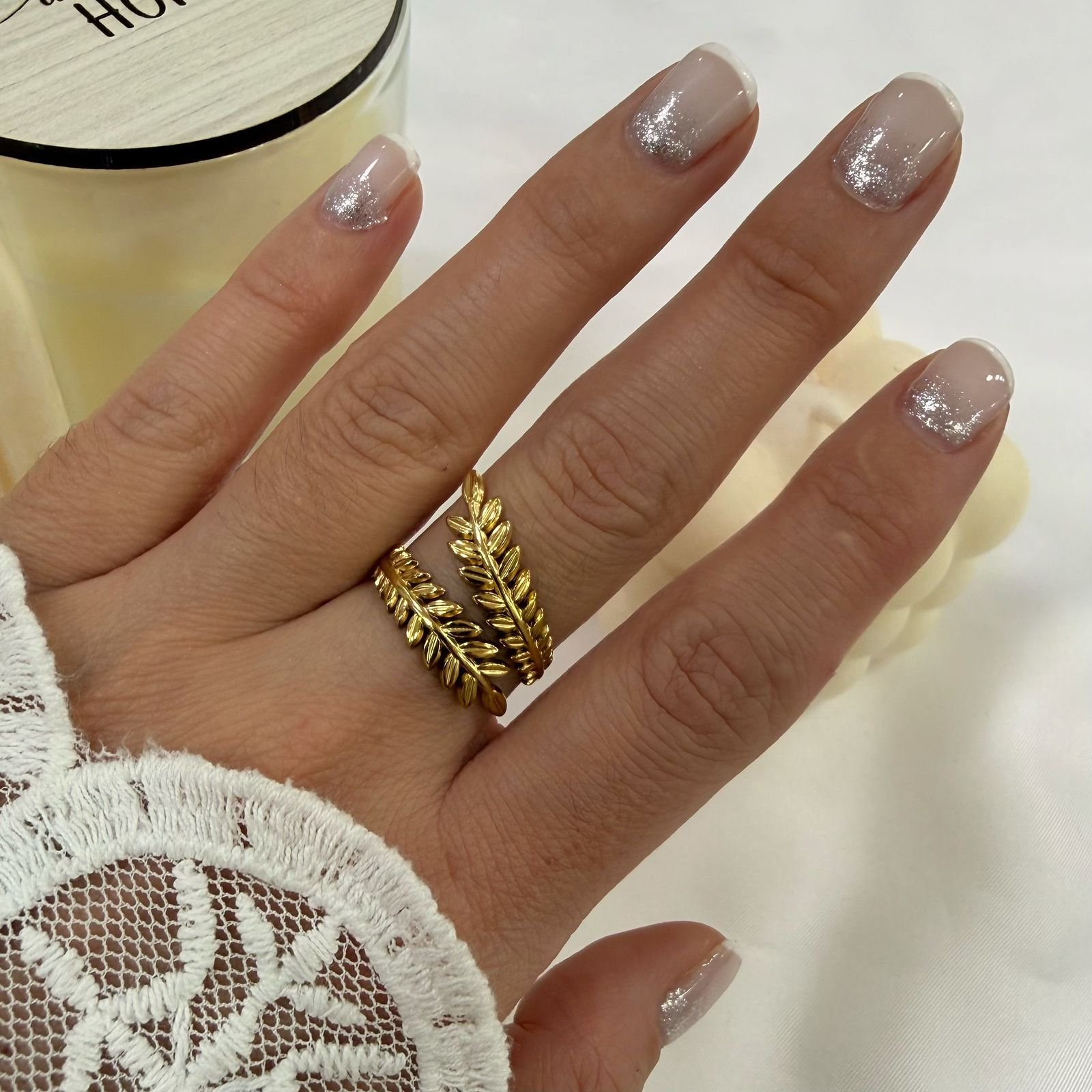 anillo a abud 44 regulable dorado