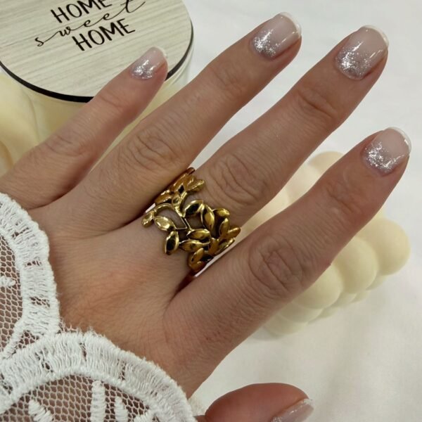 anillo a abud 9 regulable dorado