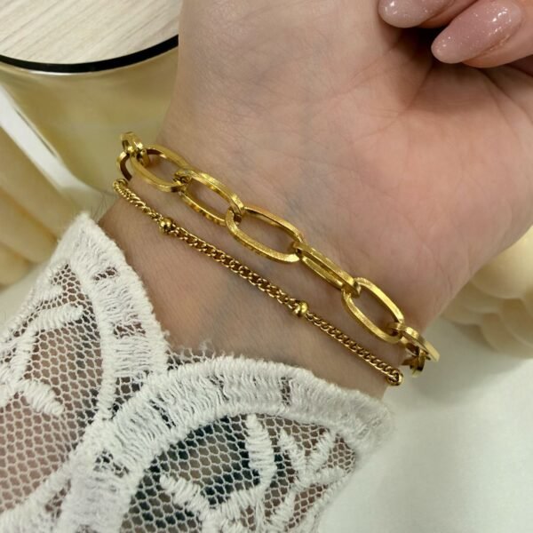 pulseras doradas mod P