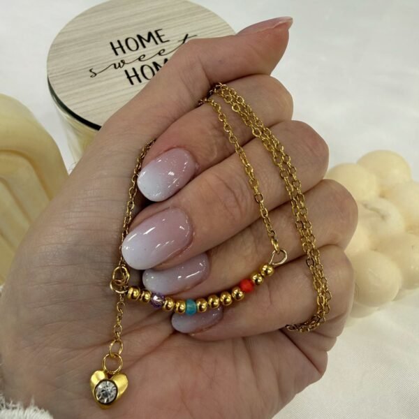 conjunto con bolitas y cubic corazon