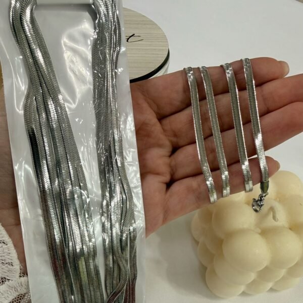 a kit x 5 cadenas cola rata plana Mediana x 45cm