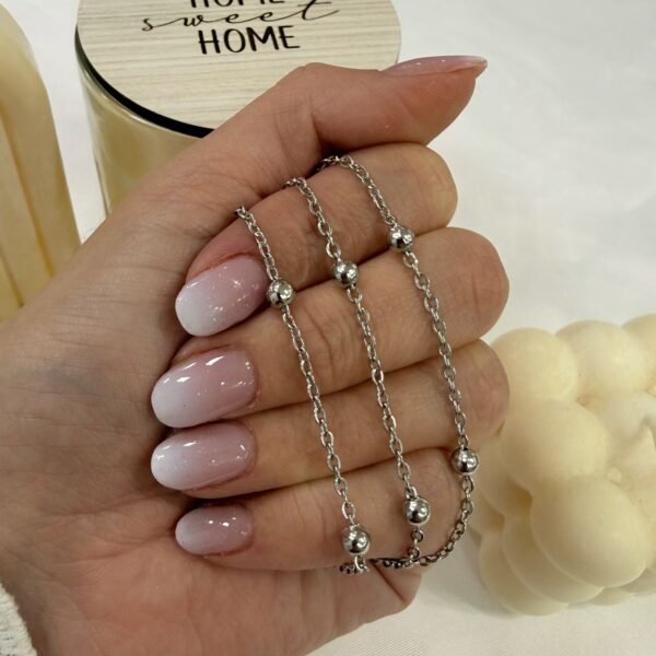 Cadena forcet con bolitas x 50cm a.q