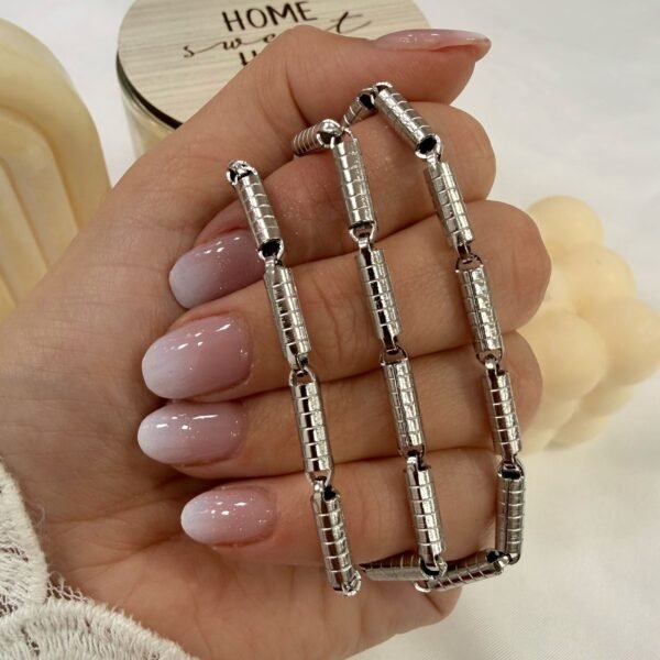 Cadena con tramos mod 6 x 55cm hombre a.q