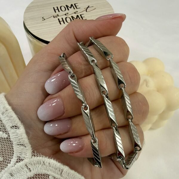 Cadena con tramos mod 3 x 60cm hombre a.q