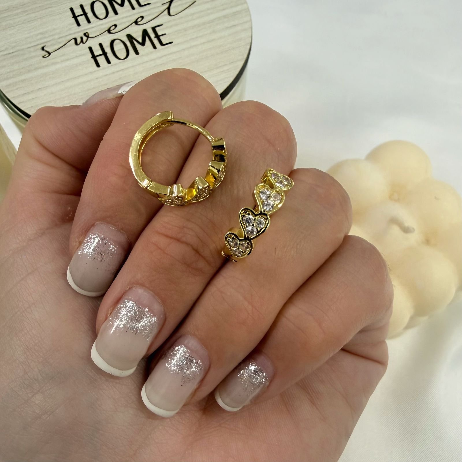 aros a argollas Acero dorado mod 10