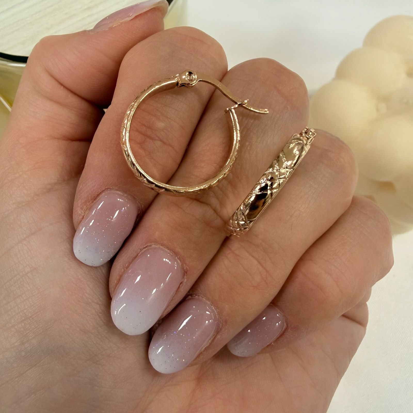 a a blister x 6 pares aros Rose mod 9 ($1000 el par) - Image 2