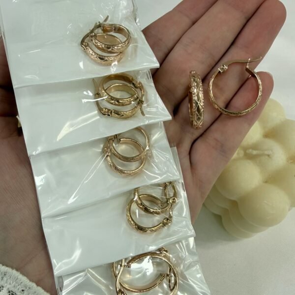 a a blister x 6 pares aros Rose mod 13 ($1000 el par)