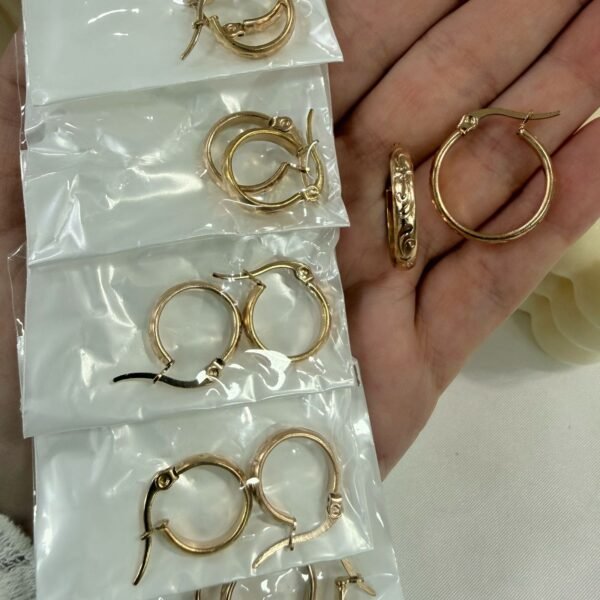 a a blister x 6 pares aros Rose mod 12 ($1000 el par)