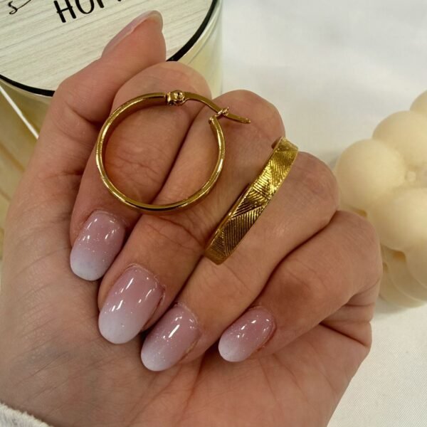 Alternative view of a a blister x 6 pares aros dorados mod 2