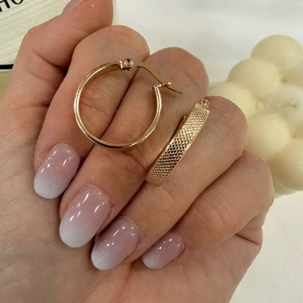 aros a argollas acero rose mod  7