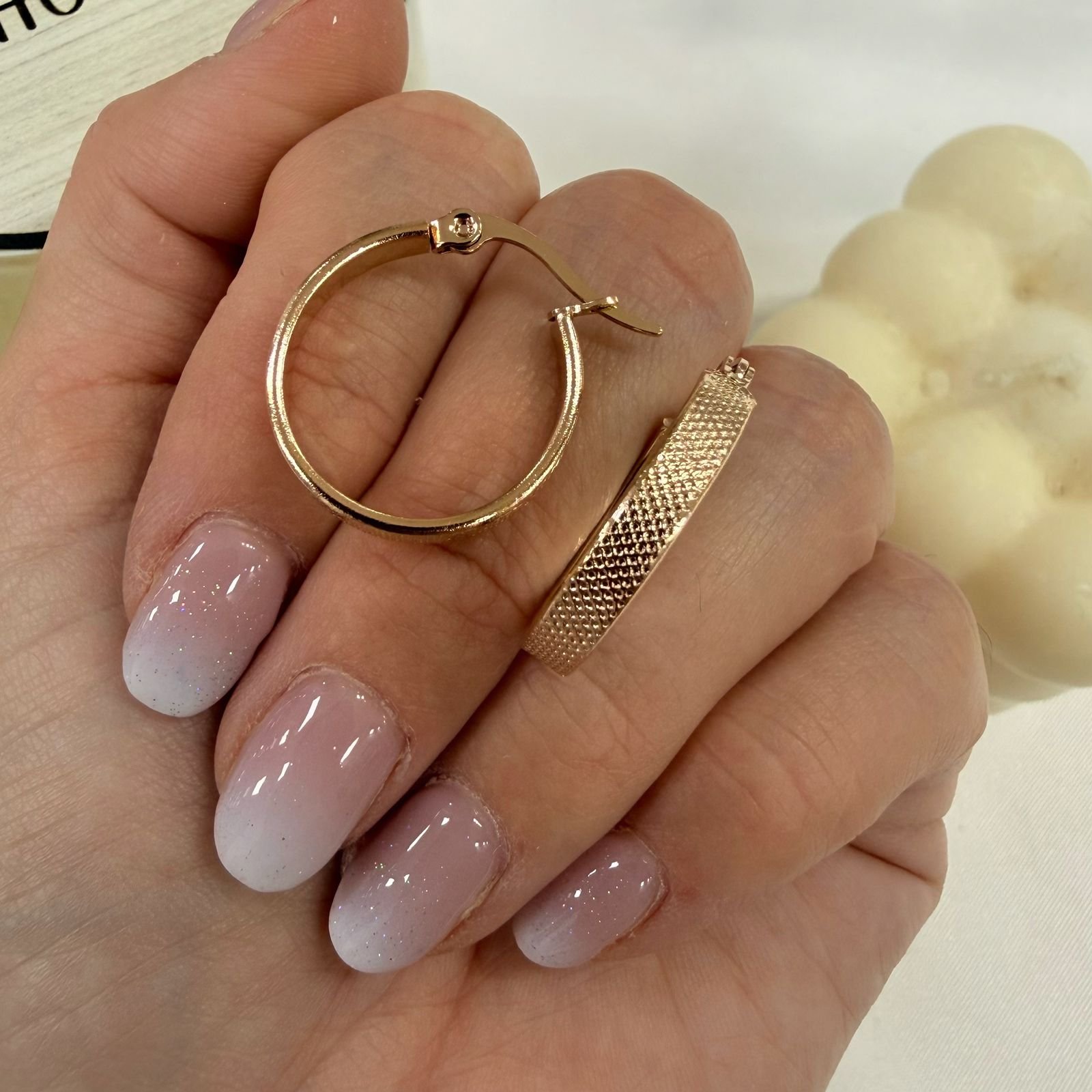 a a blister x 6 pares aros Rose mod 7 ($1000 el par) - Image 2