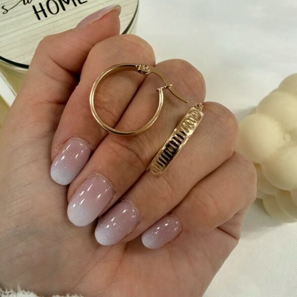 Alternative view of a a blister x 6 pares aros Rose mod 11 ($1000 el par)