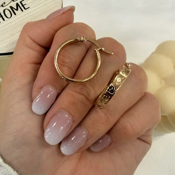 Alternative view of a a blister x 6 pares aros Rose mod 2 ($1000 el par)