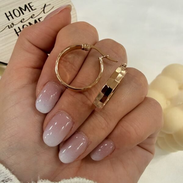 Alternative view of a a blister x 6 pares aros Rose mod 5 ($1000 el par)