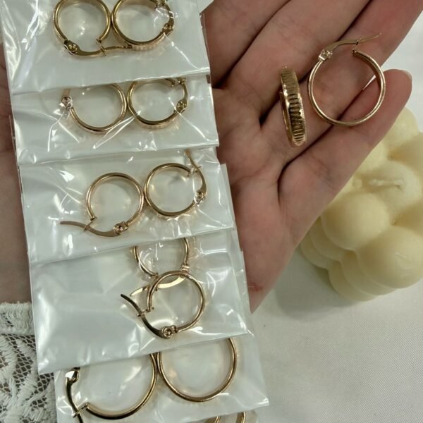 a a blister x 6 pares aros Rose mod 11 ($1000 el par)