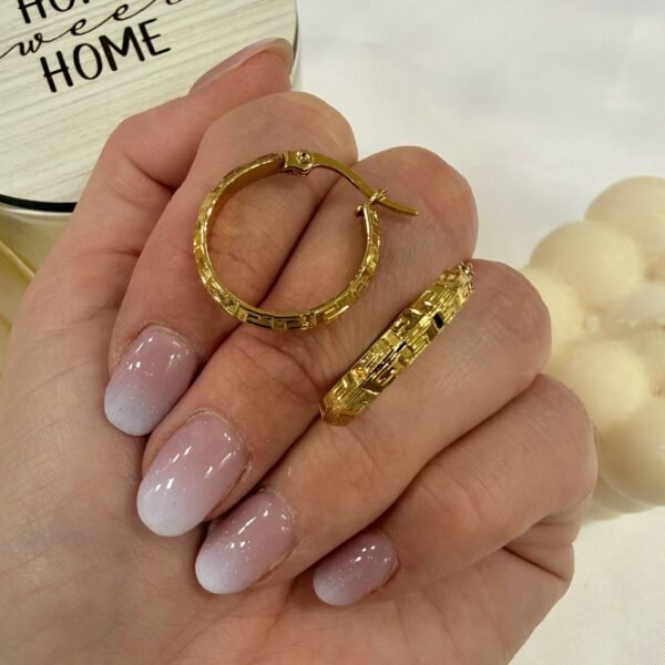 Alternative view of a a blister x 6 pares aros dorados mod 4