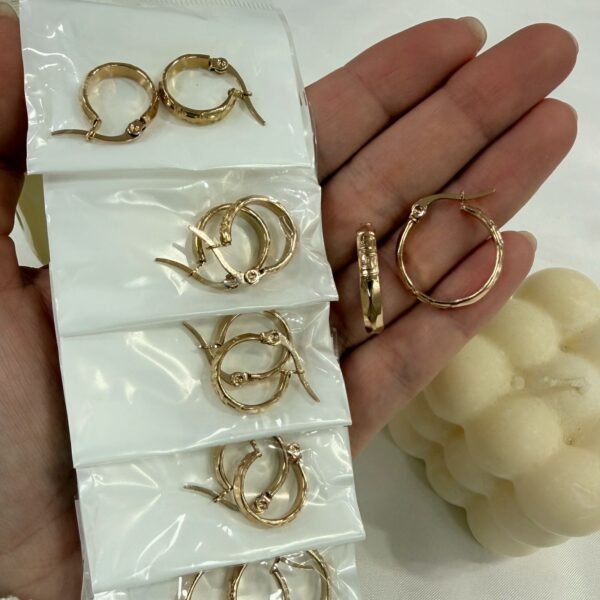 a a blister x 6 pares aros Rose mod 8 ($1000 el par)