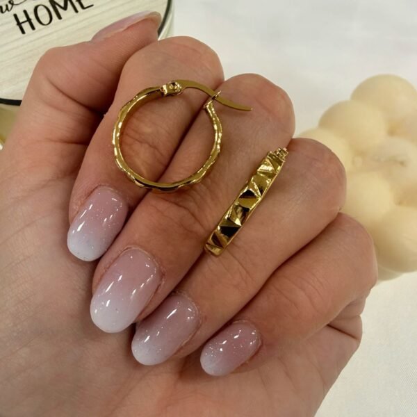 Alternative view of a a blister x 6 pares aros dorados mod 10