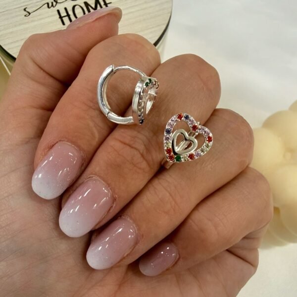 aros plateados microzirconia mod 4