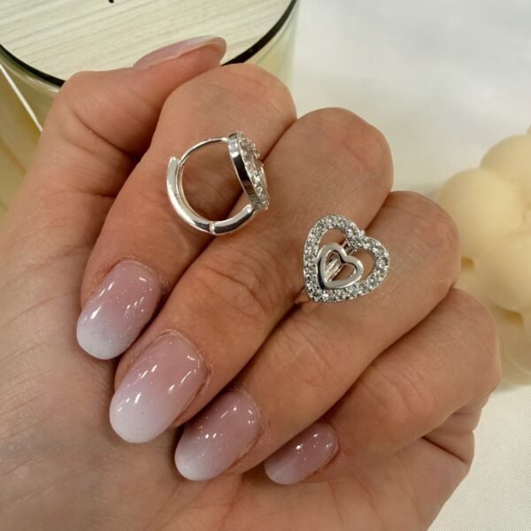 aros plateados microzirconia mod 5