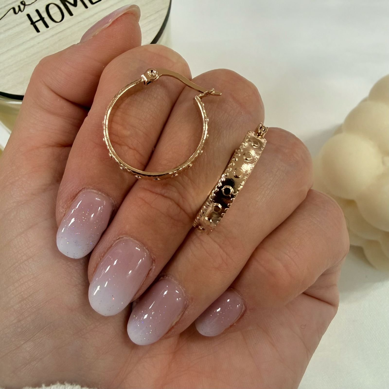 a a blister x 6 pares aros Rose mod 10 ($1000 el par) - Image 2