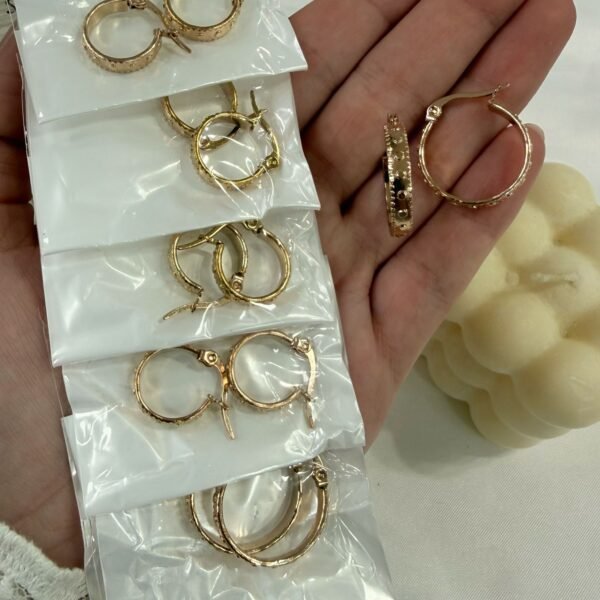 a a blister x 6 pares aros Rose mod 10 ($1000 el par)