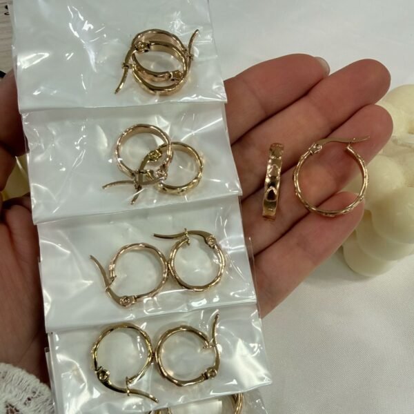 a a blister x 6 pares aros Rose mod 4 ($1000 el par)