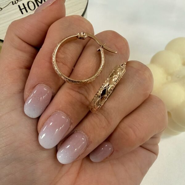 Alternative view of a a blister x 6 pares aros Rose mod 13 ($1000 el par)