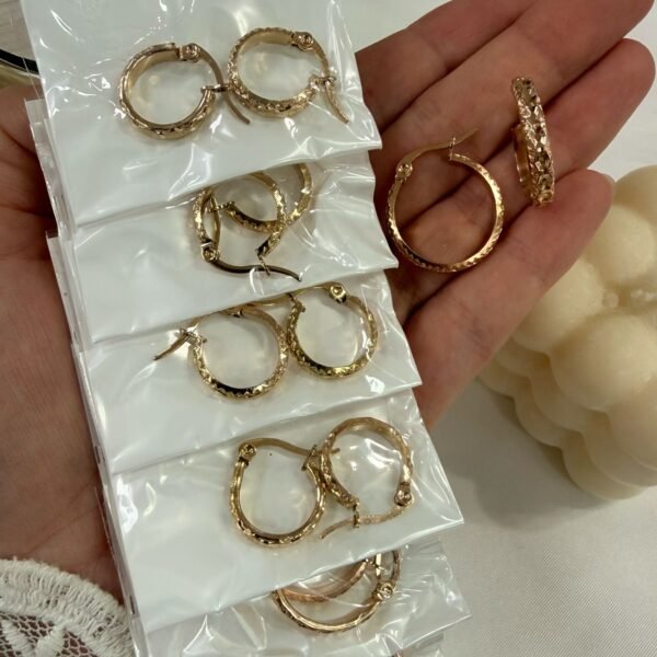 a a blister x 6 pares aros Rose mod 6 ($1000 el par)