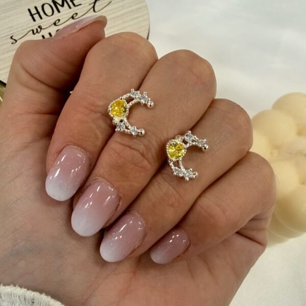 aros plateados microzirconia mod 2