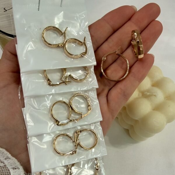 a a blister x 6 pares aros Rose mod 5 ($1000 el par)