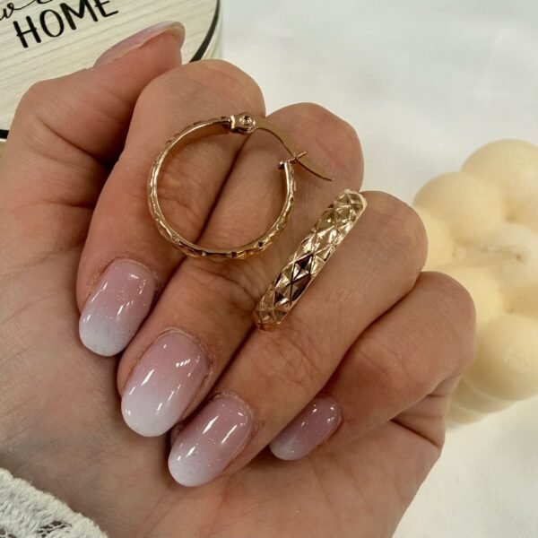 Alternative view of a a blister x 6 pares aros Rose mod 1 ($1000 el par)