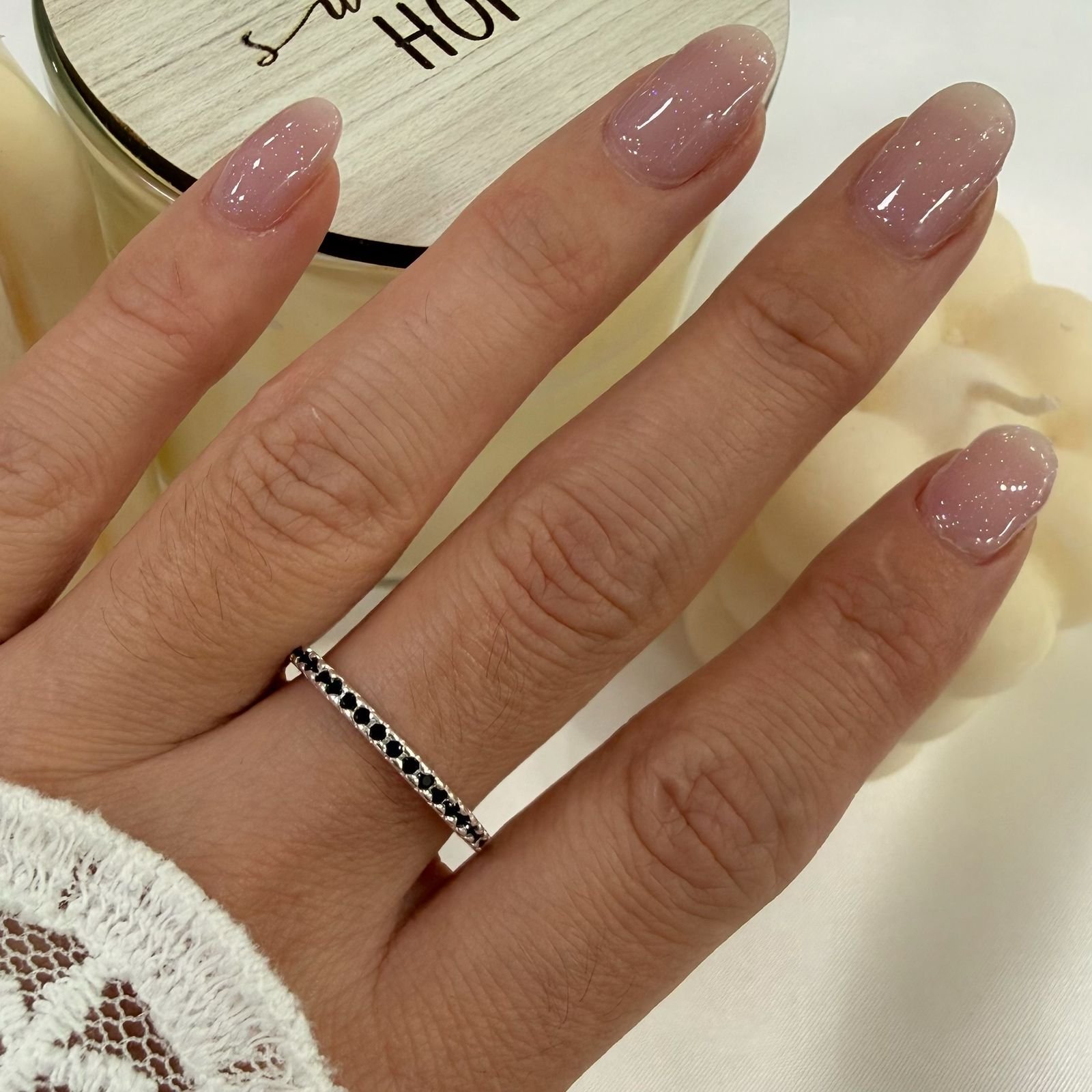 a Anillo AF microzirconia F negro