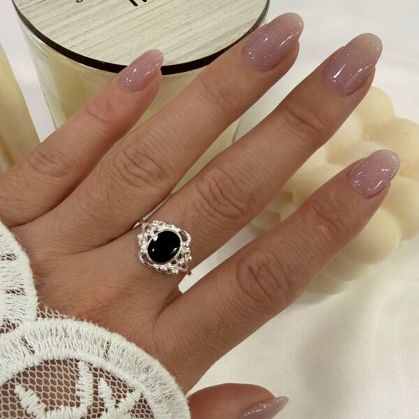 a Anillo AF esmaltado onix 4