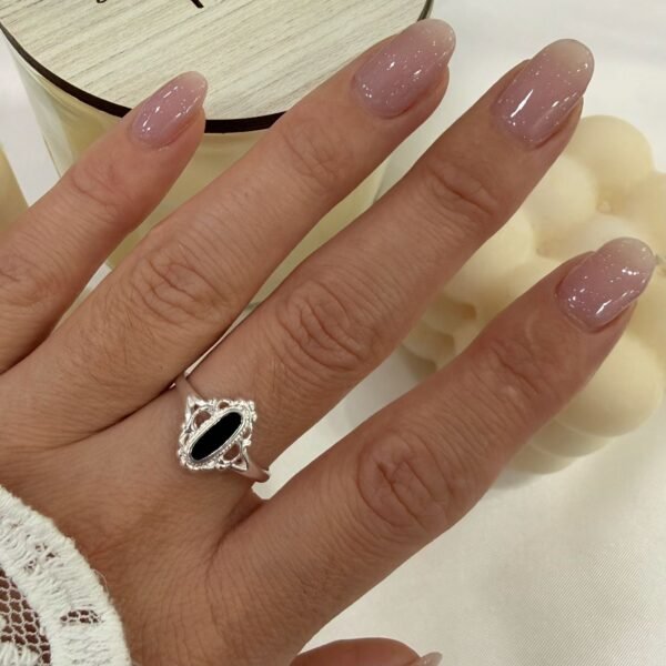 a Anillo AF esmaltado onix 5