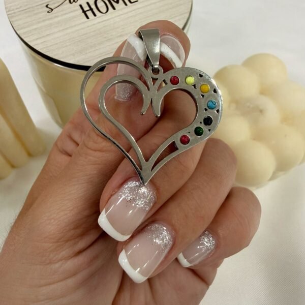 dije corazon piedra grande a.q outlet