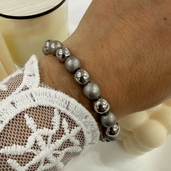 pulsera bolas satinadas