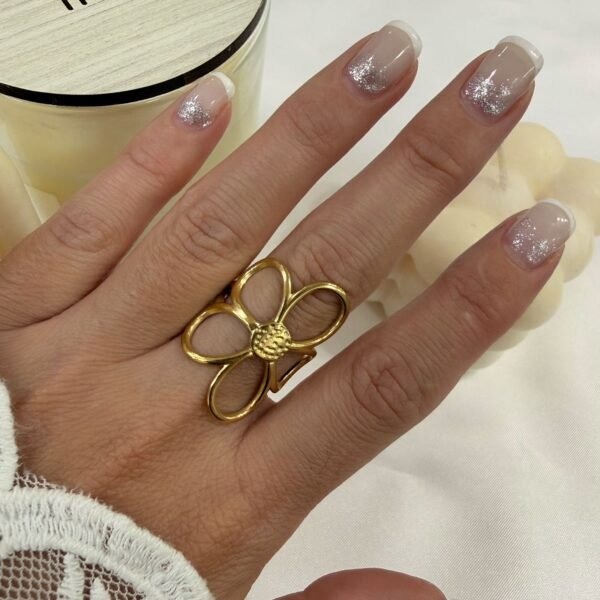 anillo a abud 51 regulable dorado