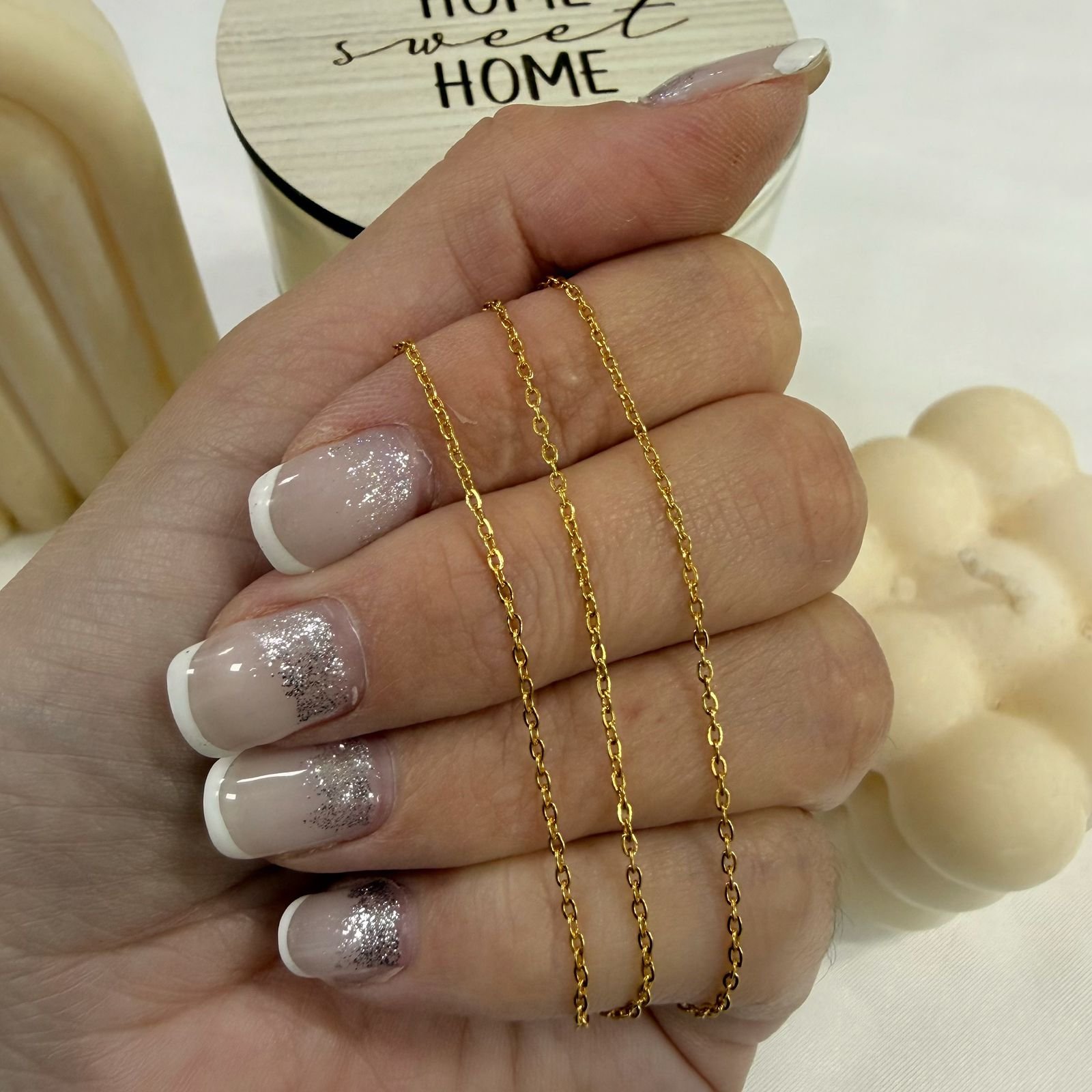 cadena forcet fina dorada x 45cm